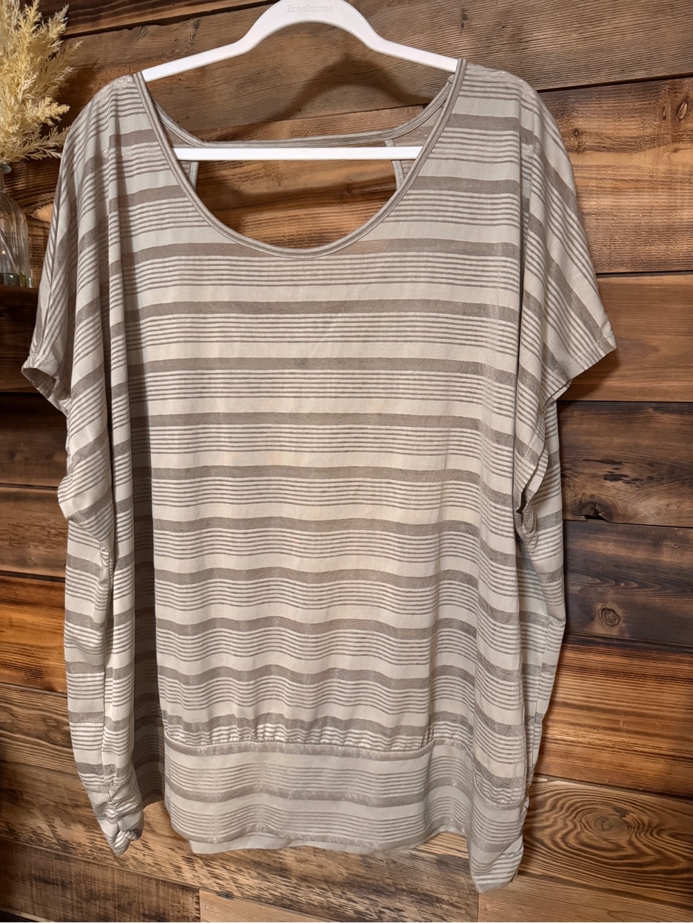 Lane Bryant Plus Size Sheer Striped Boho Top – Size 26